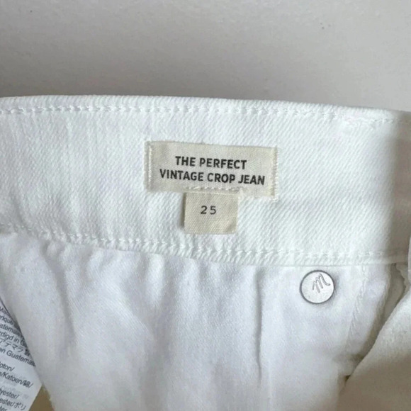 Madewell Womens 25 The Perfect Vintage Jean in Tile White Raw-Hem Edition - Picture 10 of 15